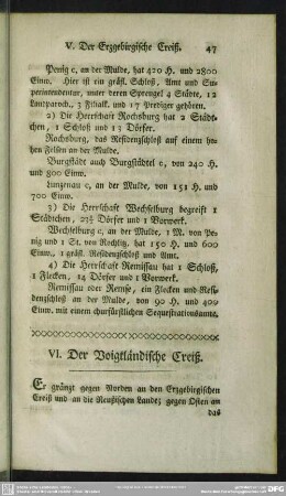 VI. Der Voigtländische Creiß
