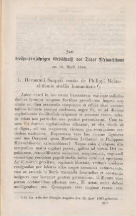 371-381 Hermanni Sauppii oratio de Philippi Melanchthonis studiis humanitatis