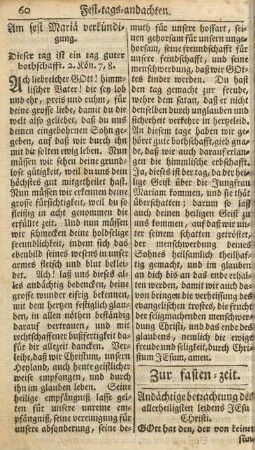 Zur fasten-zeit