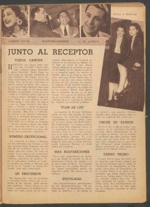 Junto al receptor
