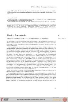 6 Rituale et Processionale (Trübner 112)