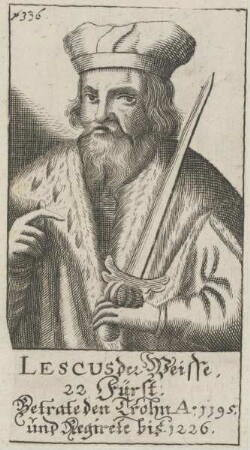Bildnis von Lescus dem Weißen, Herzog von Polen