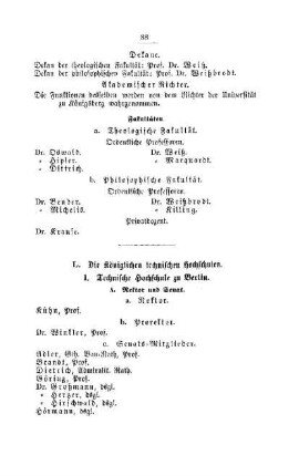 Die Königlichen Technischen Hochschulen