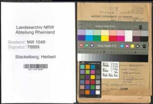 Entnazifizierung Herbert Von Stackelberg , geb. 23.05.1911 (Beamter)