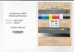 Entnazifizierung Heinrich Lipzick , geb. 11.11.1891 (Stellwerksmeister)
