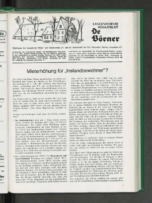 Mieterhöhungen für "Instandbewohner"?