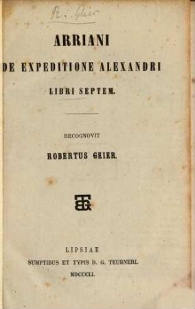 De expeditione Alexandri : Libri 7