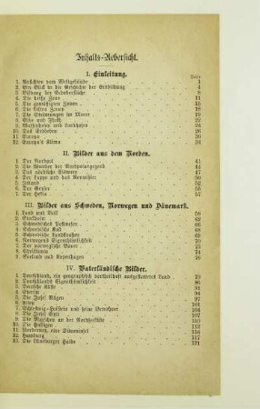Inhalts-Uebersicht