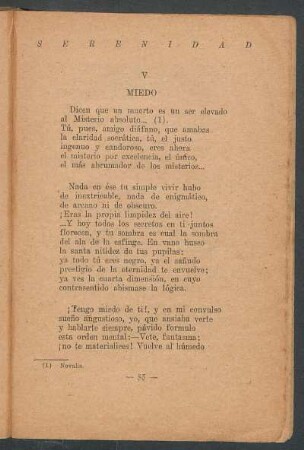 V - Miedo