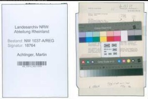 Entnazifizierung Martin Achtinger , geb. 00.00.0000 ()