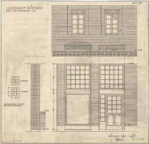 Fischer, Theodor; München - Westend, Bergmannstr.; Ledigenheim - Haupteingang (Details)