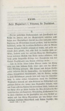 385-399 Kaiser Maximilian's I. Bedeutung für Deutschland : II.