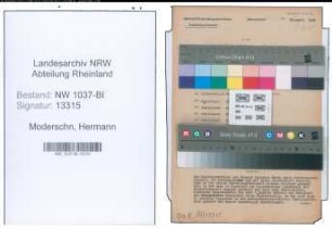 Entnazifizierung Hermann Moderschn , geb. 19.04.1899 (Geschaeftsfuehrer)