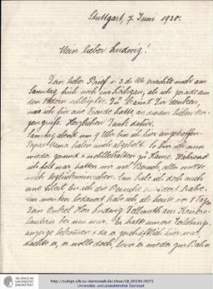 Brief vom 07.06.1920
