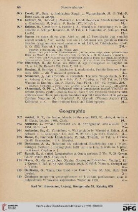 Geographie (Nr. 932-1029)