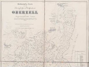 Wirthschafts-Karte von der Königlichen Oberförsteri Oberzell im Regierungsbezirk Cassel. 1883.
