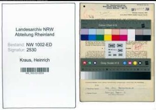 Entnazifizierung Heinrich Kraus, geb. 14.05.1903 (Studienrat)