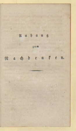 Anhang zum Nachdenken