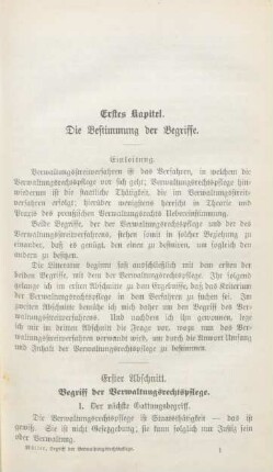 Erstes Kapitel. Die Bestimmung der Begriffe
