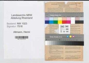 Entnazifizierung Henni Altmann , geb. 08.04.1922 (Stenotyp.)