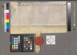 Lijfrentebrieve van de Staten van Utrecht van 500 Carolusgulden voor Trajectina Anna, dochter van Hans Wolfaard, Heere te Brederode, 20 Maart 1629. Perkament met uithangende zegel.