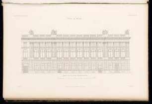 Börse, Berlin: Ansicht von der Friedrichstraße (aus: Atlas zur Zeitschrift für Bauwesen, hrsg. v. G. Erbkam, Jg. 15, 1865)