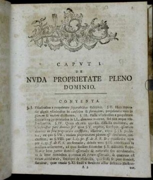 Caput I. De Nuda Proprietate Pleno Dominio.