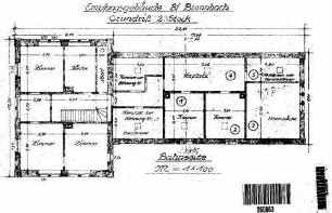 Bronnbach (Tauber): Empfangsgebäude Grundriss 2.Stock