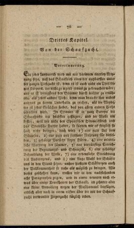Drittes Kapitel. Von der Schaafzucht