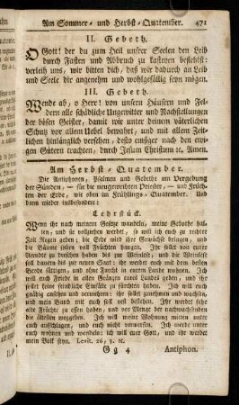 471-501, Am Herbst-Quatember. Die Seelen-Vesper samt Laudes oder Lobpsalmen. Die sogenannten Laudes oder Loppsalmen für die Abgestorbenen. Die Seelen-Messe.