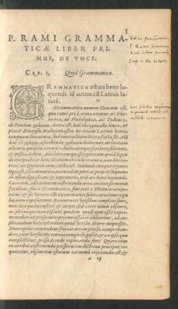 P. Rami Grammaticae Liber Primus, De Voce.