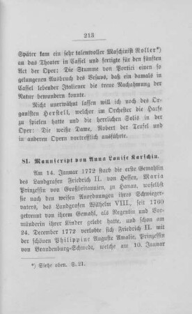 81. Manuscript von Anna Louise Karschin.