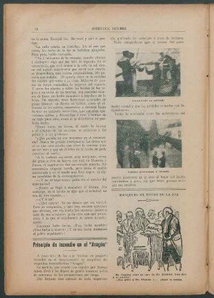 Principio de incendio en el "Aragón"