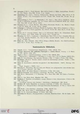 86 Numismatische Bibliothek (Nr. 2054-2352)