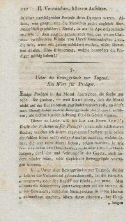 112-120 Ueber die Beweggründe zur Tugend : ein Wort für Prediger