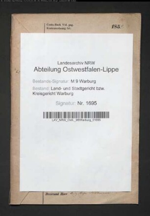 Erblasser: Waldmann, Elisabeth, geb. Vahle: