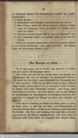 Das Betragen bei Tisch