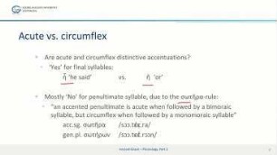 Ancient Greek – Phonology, Part 2: Accentuation