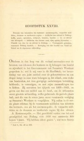 Hoofdstuk XXVIII. Bronnen van inkomsten des bestuurs ...