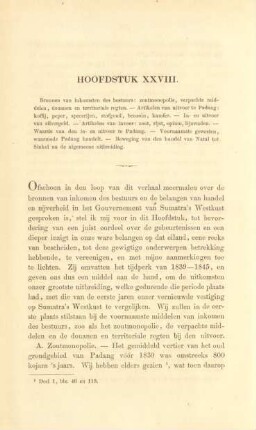 Hoofdstuk XXVIII. Bronnen van inkomsten des bestuurs ...