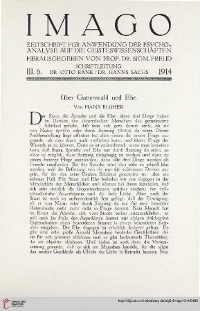 3: Über Gattenwahl und Ehe
