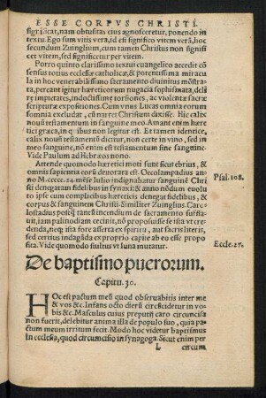 De baptismo puerorum. Capitu. 30.