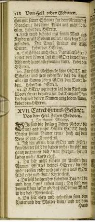 XVII. Catechißmus-Gesänge.