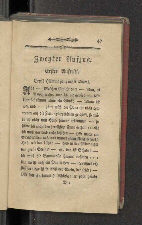 Zweyter Auszug. Erster Auftritt.