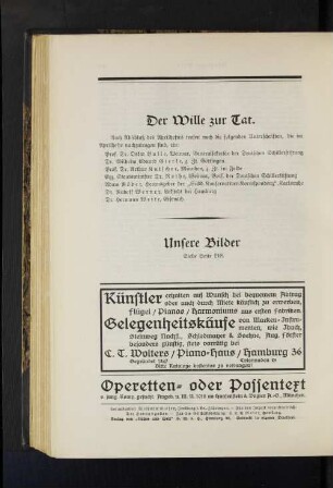 Der Wille zur Tat. Unsere Bilder Siehe Seite 218.