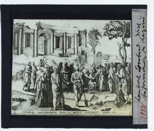 Lombard (nach), Auferweckung des Lazarus (Stich)