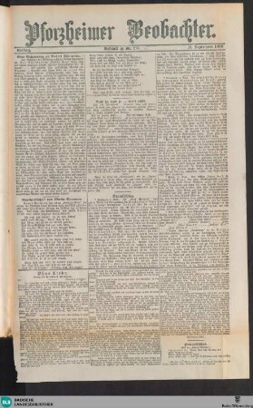 Pforzheimer Beobachter : städtisches Verkündigungsblatt, / Beilage