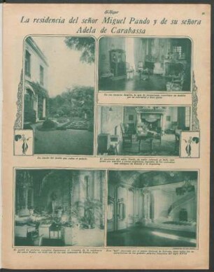 La residencia del señor Miguel Pando y de su señora Adela de Carabassa