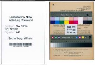 Entnazifizierung Wilhelm Eschenberg , geb. 20.02.1902 (Inspektor)