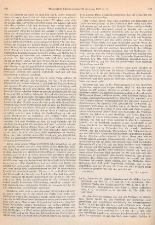 740-742 [Rezension] Lutz, Hanns-Martin, Jahwe, Jerusalem und die Voelker